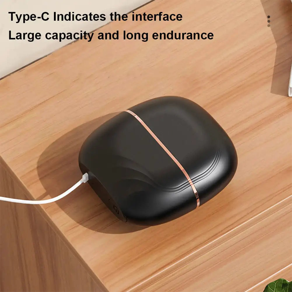 Mini Hair Straightening Comb Wireless Charging Portable 